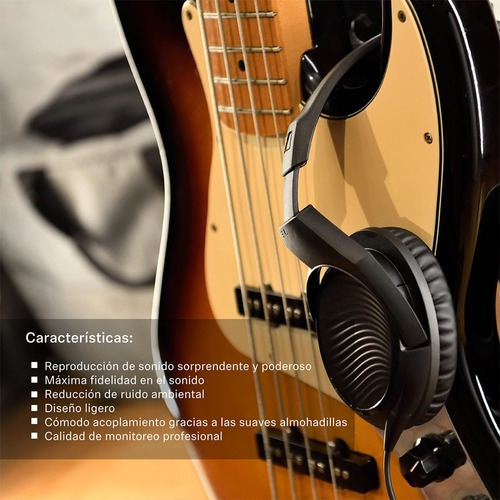 Imagen 7 de 8 de Audifonos Sennheiser Hd200 Pro Over Ear Negro