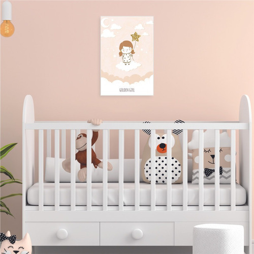 Imagem 2 de 4 de Quadro Infantil Menina De Ouro A4 Pvc 3mm