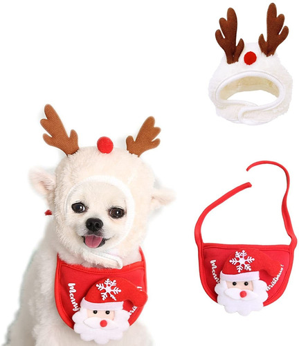 2 Unids Navidad Ajustable Mascota Conjunto De Traje De ...