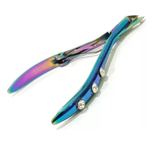 Cortacutícula Multicolor De 5mm Con Cristales Dream Nails