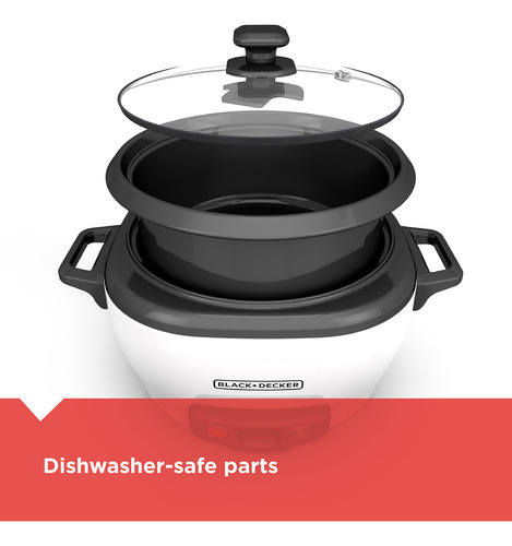 Panela De Arroz Cru Black+decker, 3 Xícaras, Branca