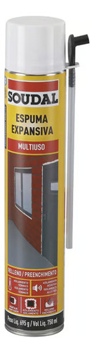Espuma Expansiva Multiuso 750 Ml de Poliuretano 695g Soudal