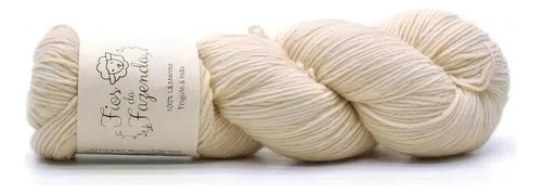 Lã Merino Dk 6ply 100g - Fios Da Fazenda Cor 500 - BRANCO NATURAL