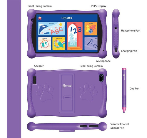 Tablet 7 Contixo V10 De 32 Gb Con Wi-fi Android 12 Kids