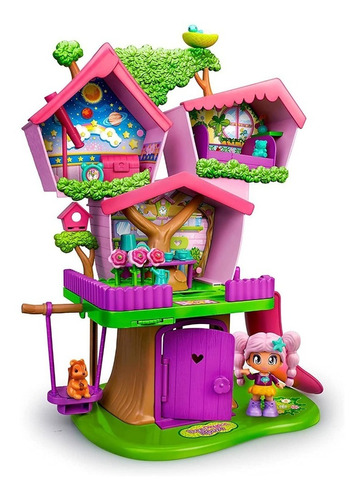 Pinypon Casa Del Árbol Con Figura + 20 Accesorios Y Ascensor