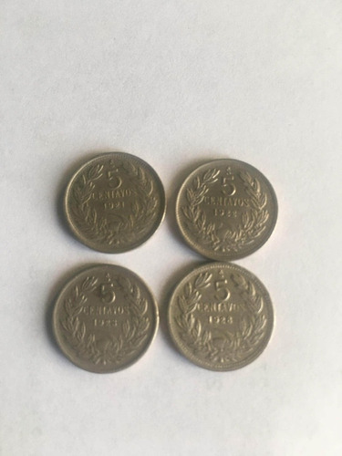 Monedas Chile 5 Centavos 1921-1928