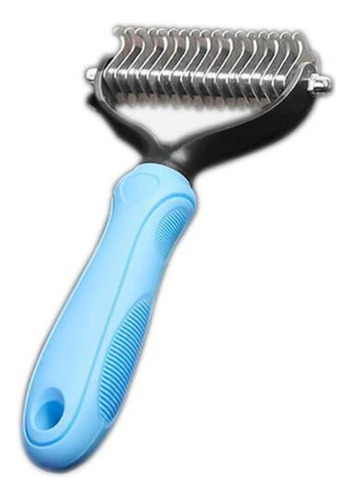 Desembolador Rake Pelos Pet 17 Dentes Azul Amigos De Patas