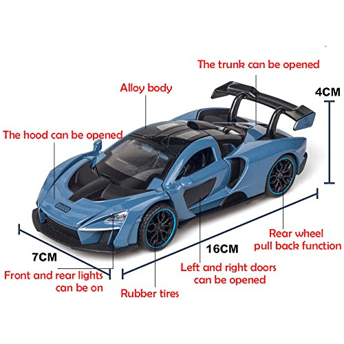 Aleación Coleccionable Azul Mclaren Senna Juguete Syw7c