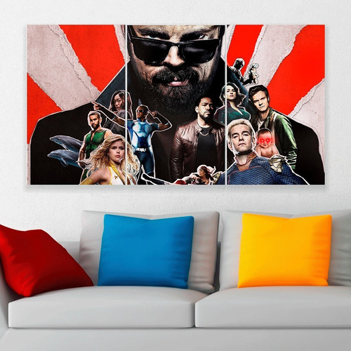 Cuadro Triptico Serie The Boys Personalizado Canvas Art