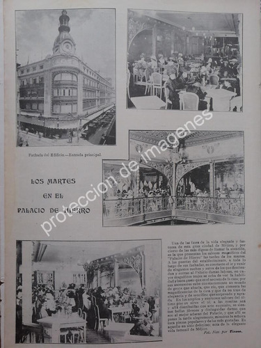 Afiche Antiguo 1912 Las Tertulias Del Palacio De Hierro