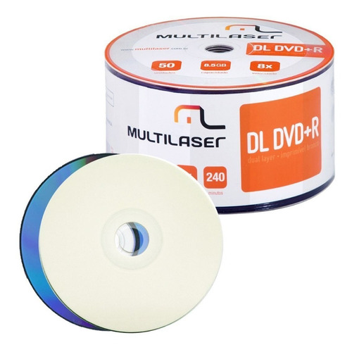 Dvd+r Dual Layer 8.5gb Unitario Dv047 Multilaser