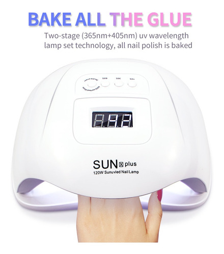 Lámpara De Uñas/luz 120w Led/uv Mano Regalo