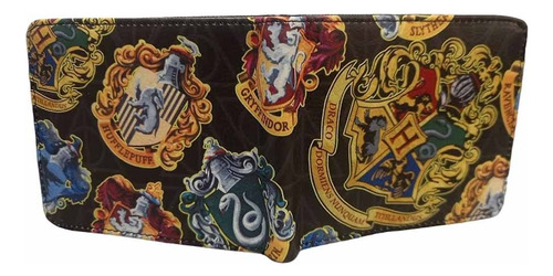 Billetera Harry Potter Escudos Negra