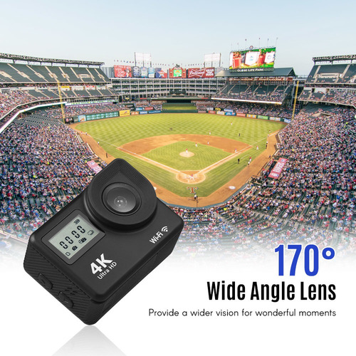Imagen 4 de 10 de Cámara Deportiva 4k Wifi 8mp Hd Gran Angular 170°