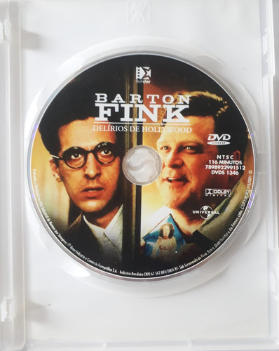 Dvd Barton Fink Delírios De Hollywood - John Goodman (Usado)