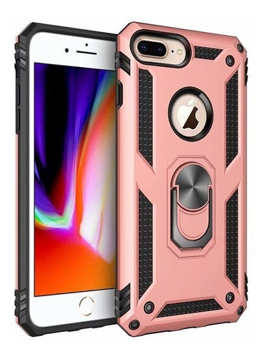 Funda Protectora Para iPhone Uso Rudo Anillo Metal Base Gira