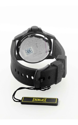 Relógio Pulso Everlast Masculino Esporte Silicone Preto E695