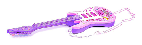 Guitarra Infantil Com Alça Luz E Som Presente Para Meninas