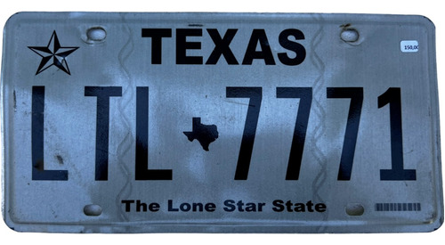 Texas Original Placa Metálica Carro Americana Usa Eua 
