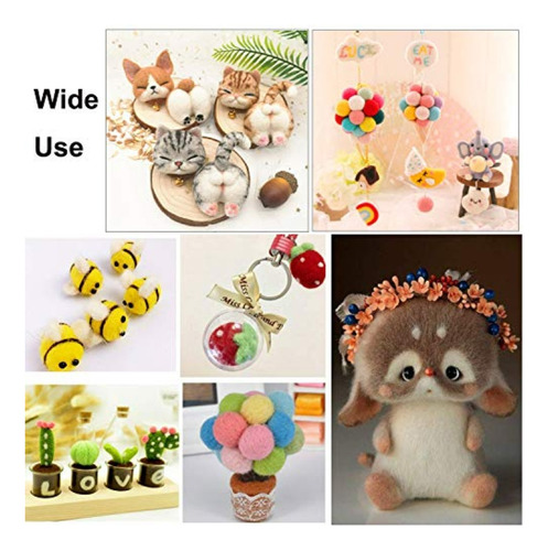 Kit 50 Vellón Lanas Fieltro Agujas Needle Felting Accesorio