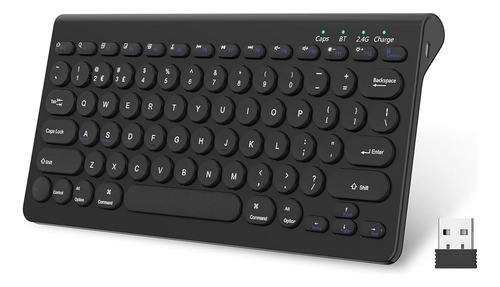 Teclado Bluetooth Y Teclado Inalámbrico Pequeño De 2.4 G, Te