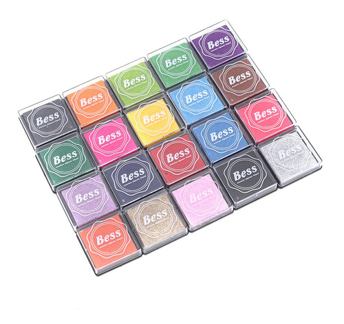 Kit De Tinta De Colores Para Tampones, 20 Colores, Educación