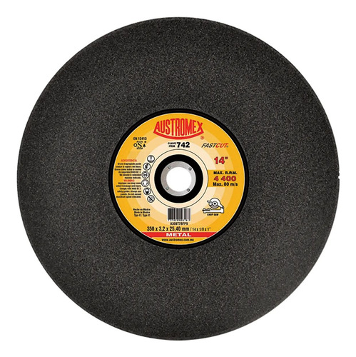 Disco Abrasivo Corte 742 Austromex 14'' G30 Rapido Metal