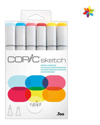 Copic Sketch Colores Primarios Perfectos Set X6 Marcadores