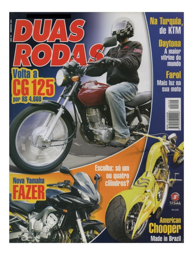 Duas Rodas N°355 Honda Cg 125 Fan Yamaha Fazer Moto Chopper