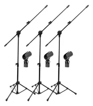 Comprar 3 Pedestais Pu002F Microfone Vector Pmv-100 Pac Com Cachimbo
