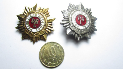 Polonia 2 * Medalla Trabajador Meritorio Del Ferrocarril  N