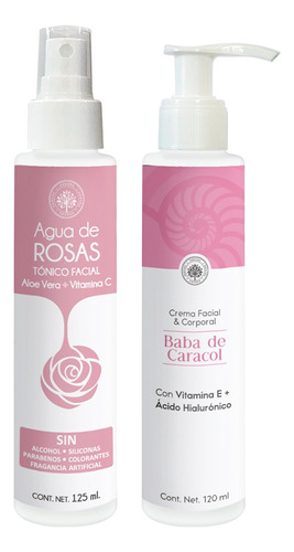 Agua De Rosas + Crema Baba Caracol: Vitalidad Y Elasticidad