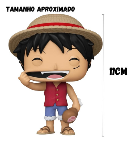 Boneco Funko Pop! One Piece Luffy Com Carne Clássico 1771
