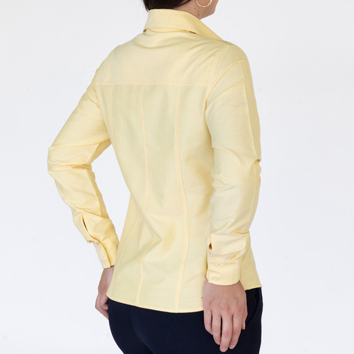 Blusa Mujer Moda Amarillo Oxford Tallas Extras Blue Stone