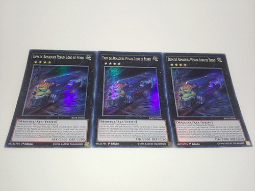 Yugioh  3x  Trem De Armadura Pesada Lobo De Ferro  