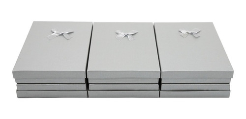 Imagen 2 de 8 de Set 6 Cajas De Regalo 13x18 Cms Joyas O Collares Color Gris