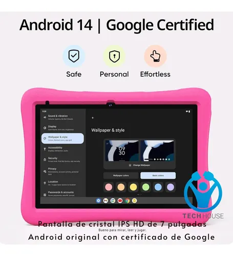 Tablet Para Niños 7 Pulgadas 3g De Ram 32gb Memoria Android Rosa