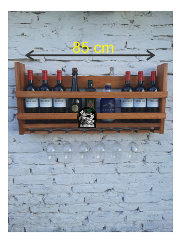 Vinoteca Porta Vinos Bodega Colgante De Madera Caoba