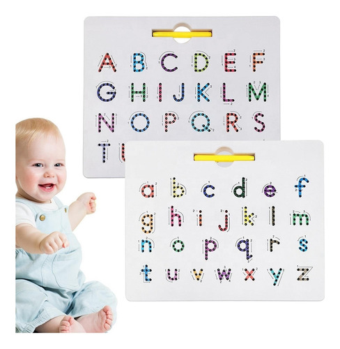 Tablero Magnético De Letras De Doble Cara,2 En 1