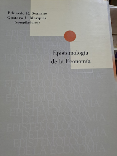 Epistemologia De La Economia (Usado)