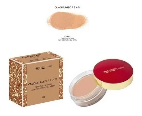 Corretivo Facial Camouflage Cream Alta Cobertura Max Love