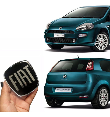 Kit Adesivos Emblema Fiat Black Piano Punto 2008/2016