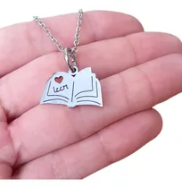 Comprar Collar Amo Leer \u002F Libros \u002F Acero Quirúrgico \u002F Joyas Mónaco