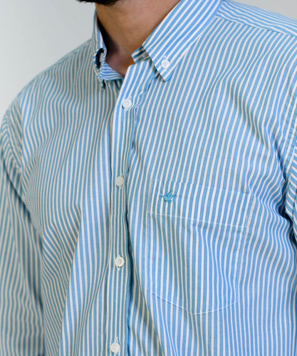 Camisa Hombre Rayada Brooksfield Bolsillo Regular Fit 3582b