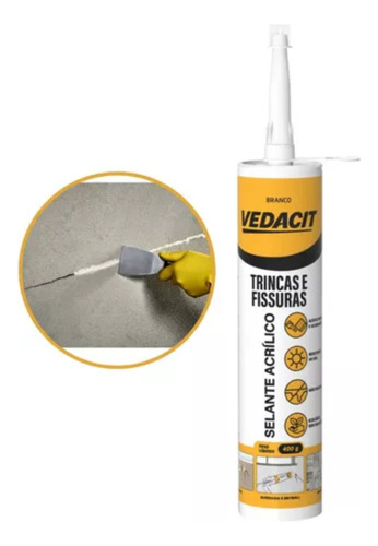 Kit 5 Vedacit Sela Trinca Selante 400g Fissura Rachadura