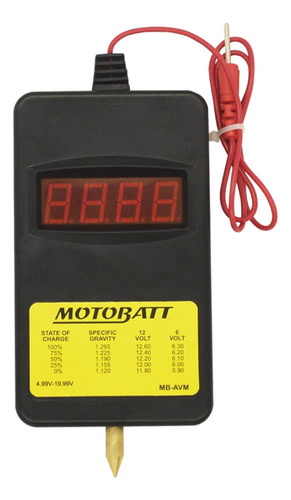 Voltimetro Digital De Mano Motobatt 6-12 Volt  4 Digitos