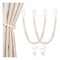 Comprar Sujeta Ata Cortina Colgante Madera Alzapaños Pack X 2