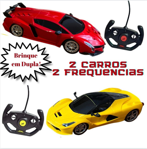 Imagem 3 de 5 de Carrinho Controle Remoto Batalha Veloz 2 Carros 2frequencias