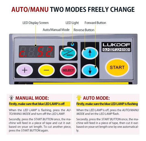 Cortadora Automática De Cinta 99 Cm Ancho 6 Cm Modos Manual