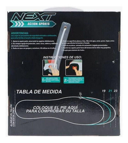 Tenis Patín Next 2 En 1, Talla 19, Color Negro Con Luz Led 19 Negro